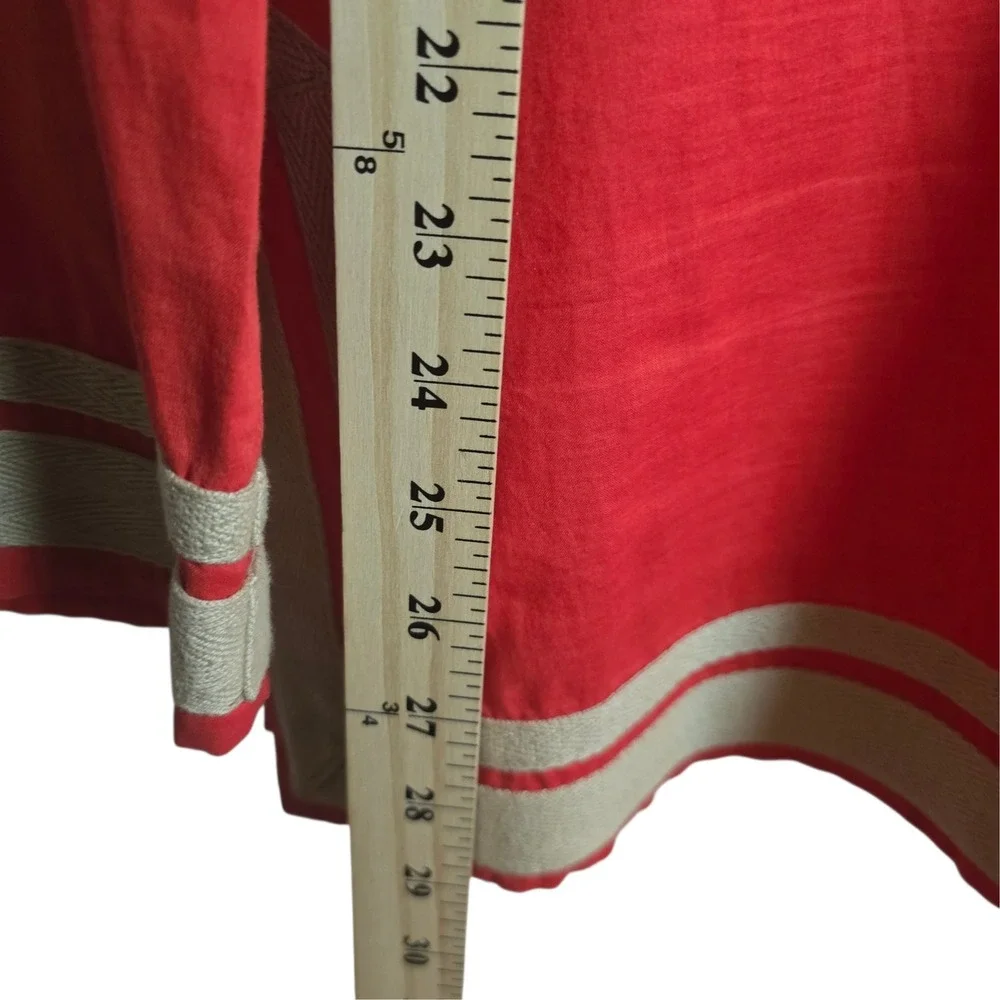Tory Burch Orange Cotton Tunic Caftan Resort Boho‎ Size 10